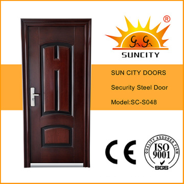 Iron Grill Door Designs Metal Door Skin Steel Door Price (SC-S048)